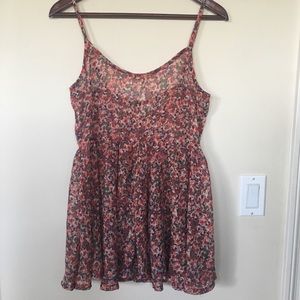 Sheer flowey tank top